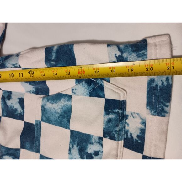 LEVI'S San Francisco CA: White/Blue Hoodie with Logo Pattern/Pouch Pocket-Kids M - Picture 4 of 5